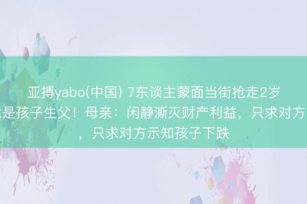 亚搏yabo(中国) 7东谈主蒙面当街抢走2岁小童,主谋竟是孩子生父!母亲:闲静澌灭财产利益,只求对方示知孩子下跌