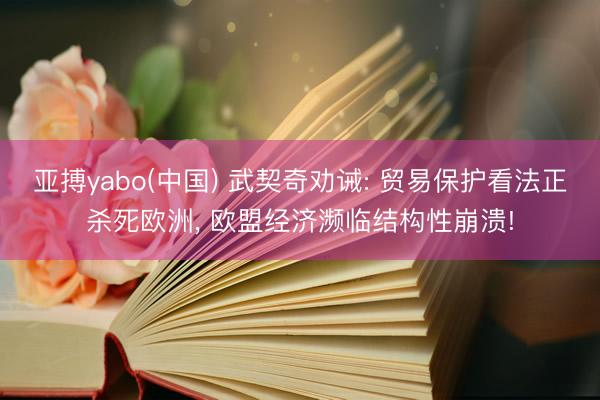 亚搏yabo(中国) 武契奇劝诫: 贸易保护看法正杀死欧洲， 欧盟经济濒临结构性崩溃!