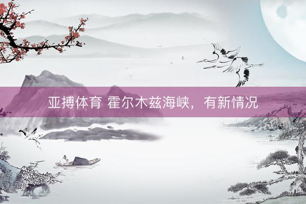 亚搏体育 霍尔木兹海峡，有新情况